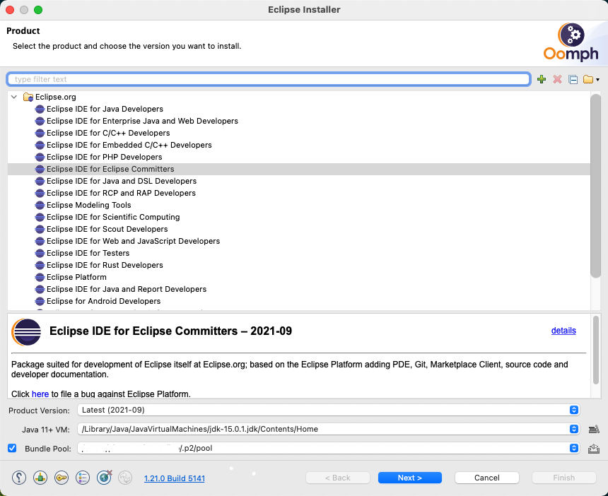 bundle for osx using eclipse java